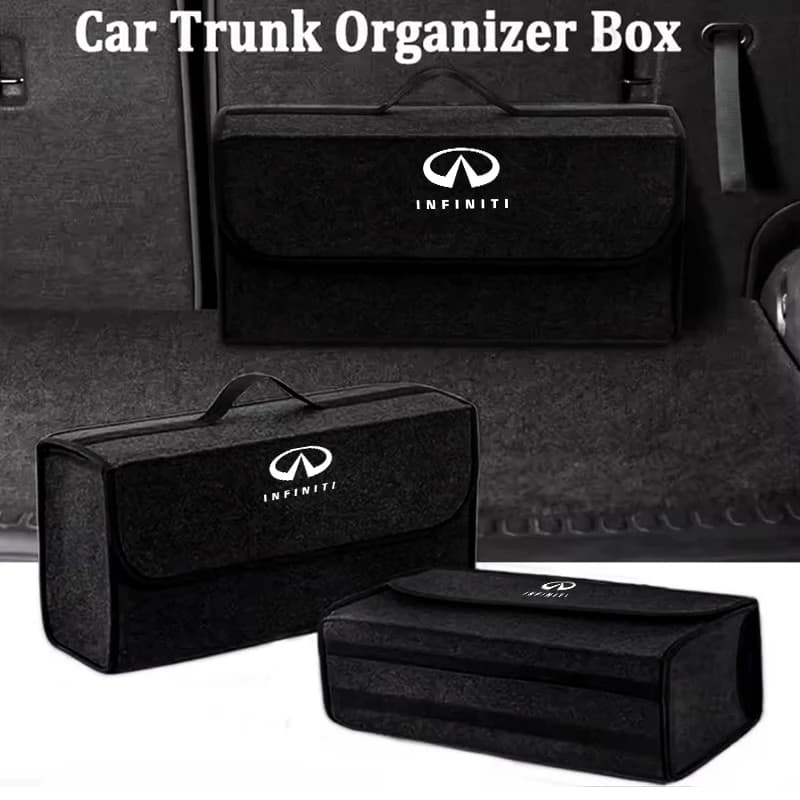 Bagagliaio di un'auto Scatola di Immagazzinaggio Feltro Stowing Bag Strumenti Organizer Accessori Per Infiniti Q70L QX50 Q50 QX30 QX60 QX80 Q60 Q30