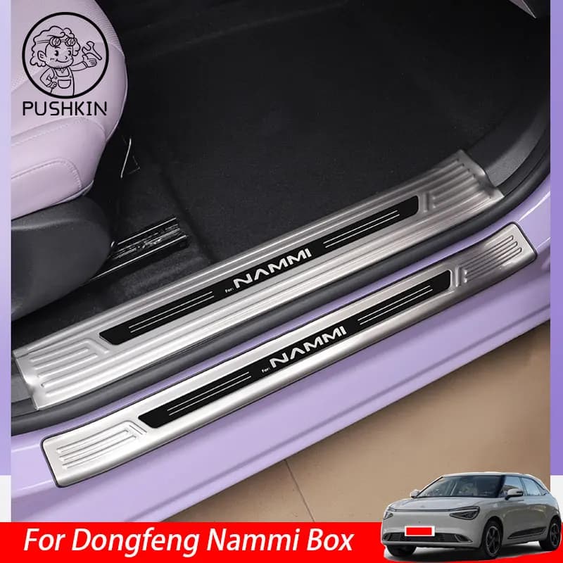 Per Dongfeng Nammi Box 01 Porta auto in acciaio inossidabile Pedale di benvenuto soglia bagagliaio piastra di protezione protezione antigraffio