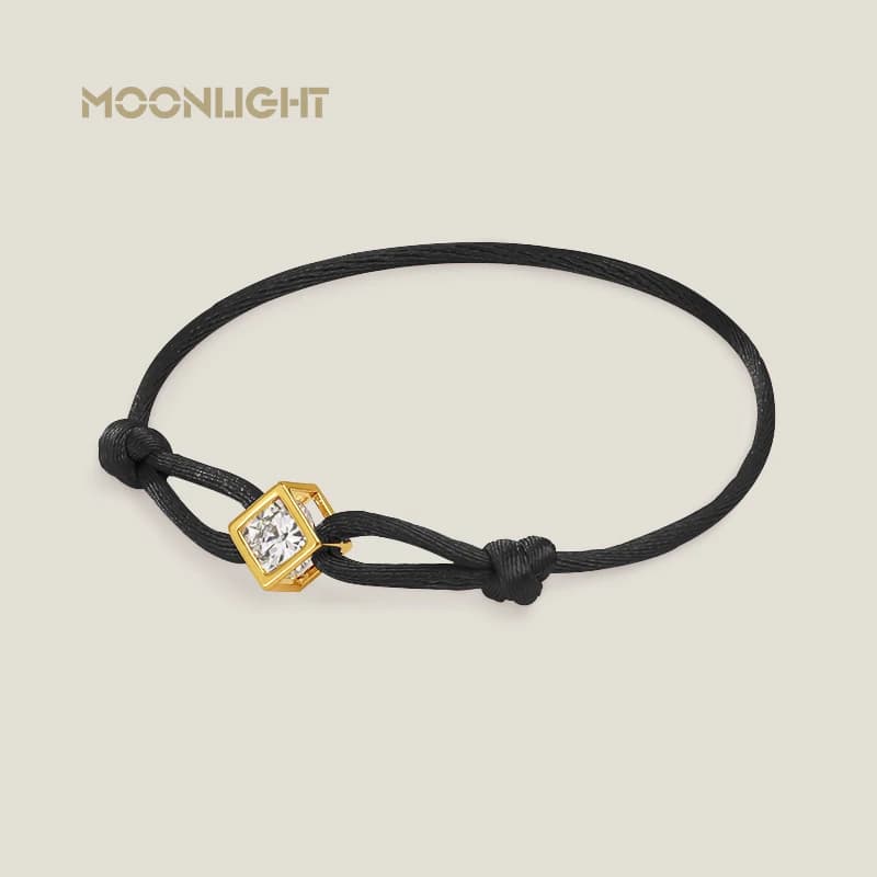 MOONLIGHTC Bracciale regolabile con zirconi cubici dal design classico per le donne Bracciale alla moda Gioielli femminili Regalo Coppia Accessori