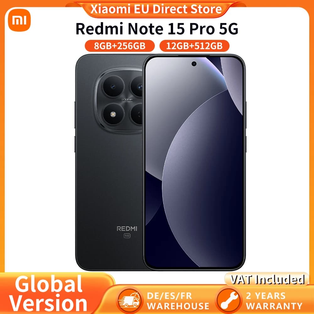 Versione Globale Xiaomi Redmi Note 15 Pro 5G Smartphone 5G 6.83" Fotocamera principale da 200MP 6580mAh Ricarica a 45W IP69 IP69K IP66 IP68 NFC