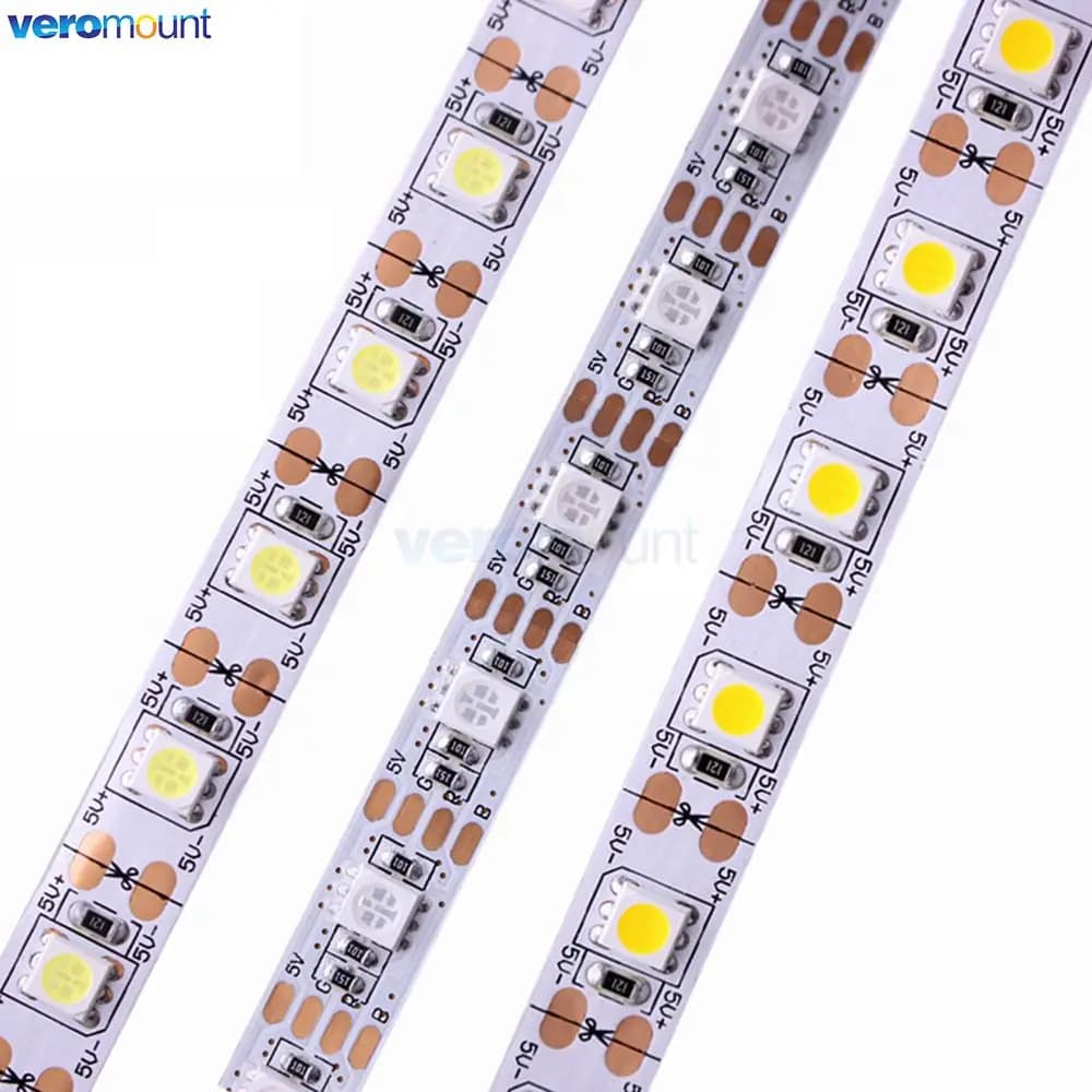 5V 12V 24V Striscia luminosa a LED TV Retroilluminazione Impermeabile SMD 5050 5M Bianco caldo 5 12 24 V Volt RGB LED Strip Light per la camera da