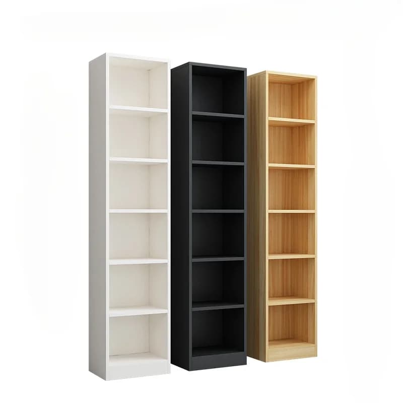 Libreria Armadietto portaoggetti Libreria Scaffale in legno massello Display Piccoli mobili stretti Parete intera