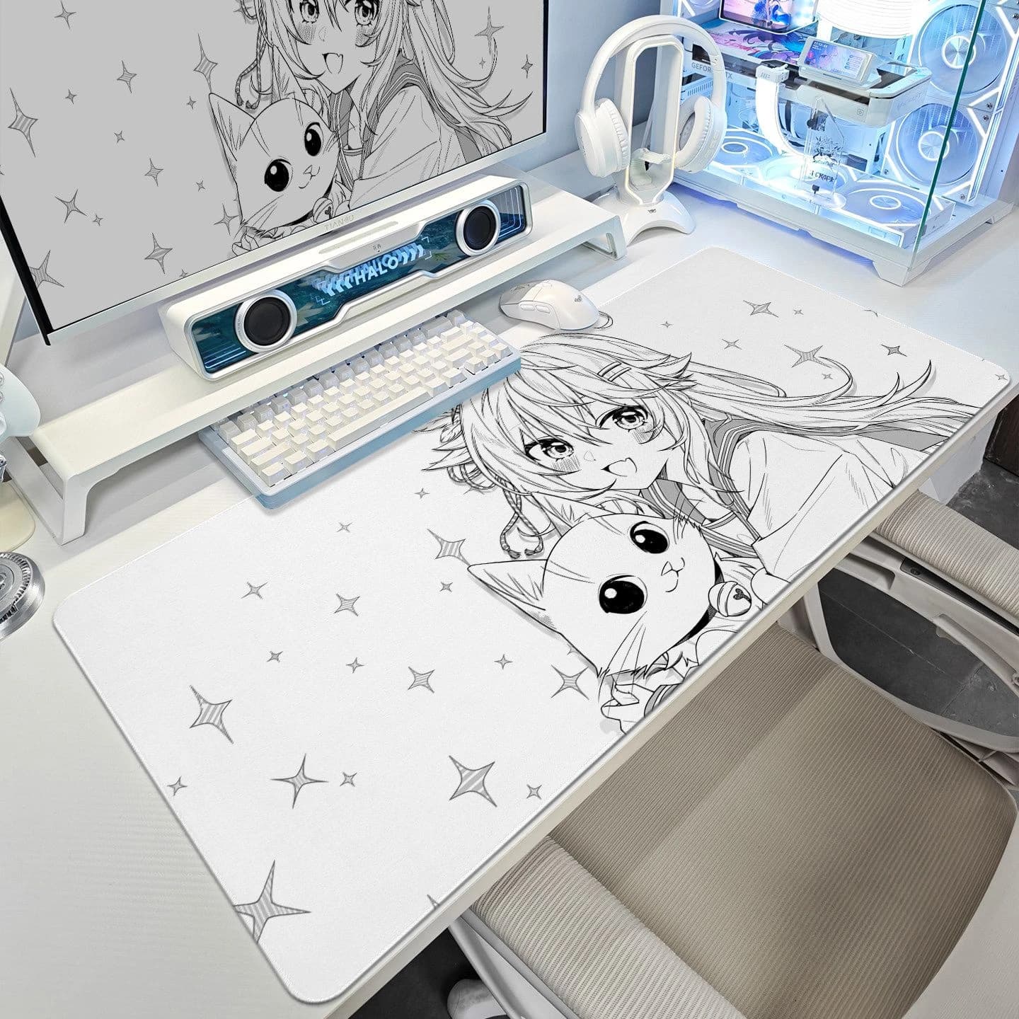 Tappetino da Scrivania in Pelle, Protezione per Mouse, Grande e Piccolo, per Casa, Ufficio, Giochi, PC, Laptop