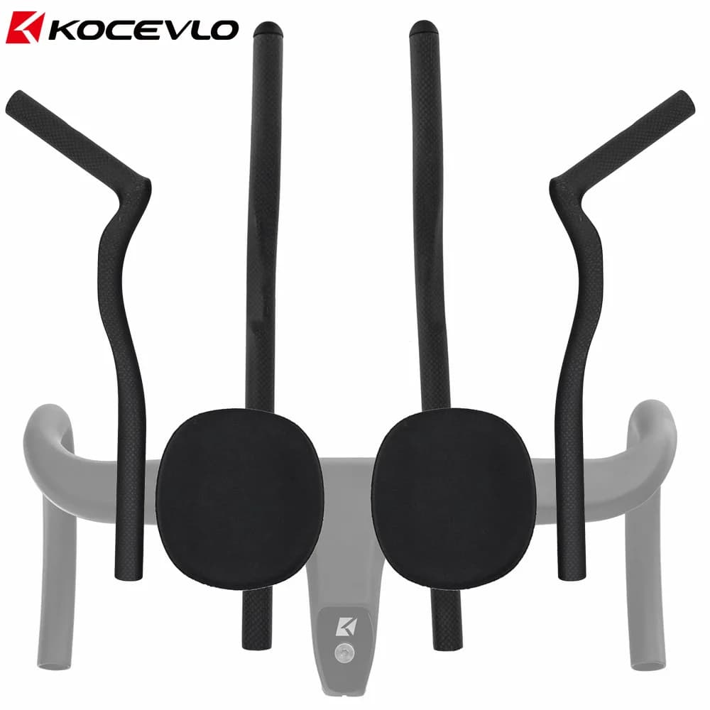 KOCEVLO Bici da strada a scatto fisso Triathlon Tempo di prova Bicicletta in carbonio Maniglia di riposo TT estesa per manubrio Aero