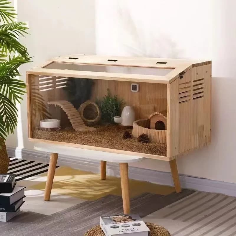Polloio in legno di alta qualità con design di orsi per criceti, pulcini e piccoli animali domestici: incubazione e allevamento