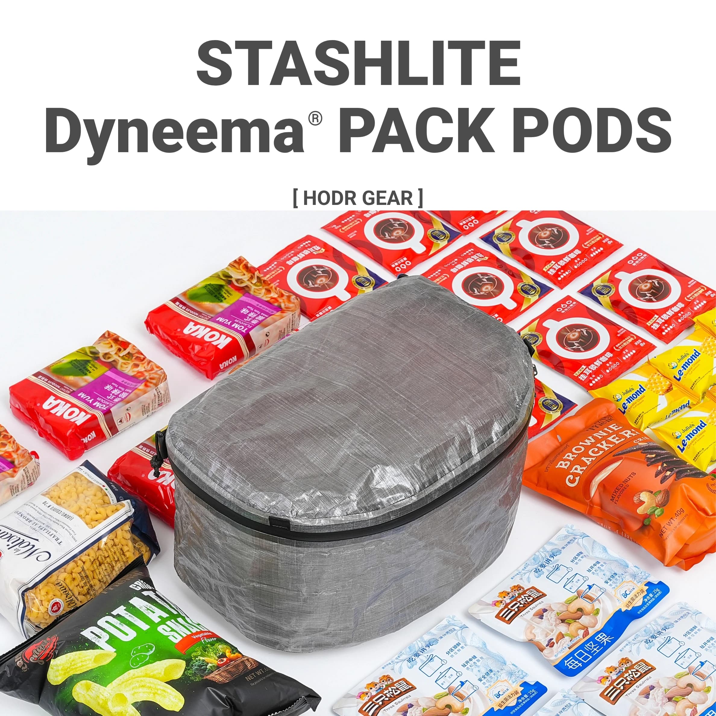 [HDORGEAR] STASHLITE Packing Pods Packing Cube Ultralight Dyneema ™   Sacchetto portaoggetti da 1,6 oz – Sacchetto in fibra Cuben DCF per il