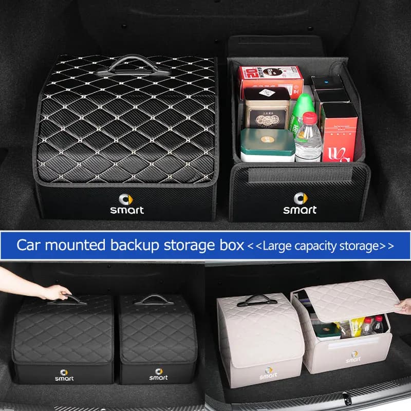 Organizer per Bagagliaio Auto Smart, Borsa Pieghevole di Grande Capacità per 452 454 Roadster Coupe Crossblade Cabrio City-Coupe