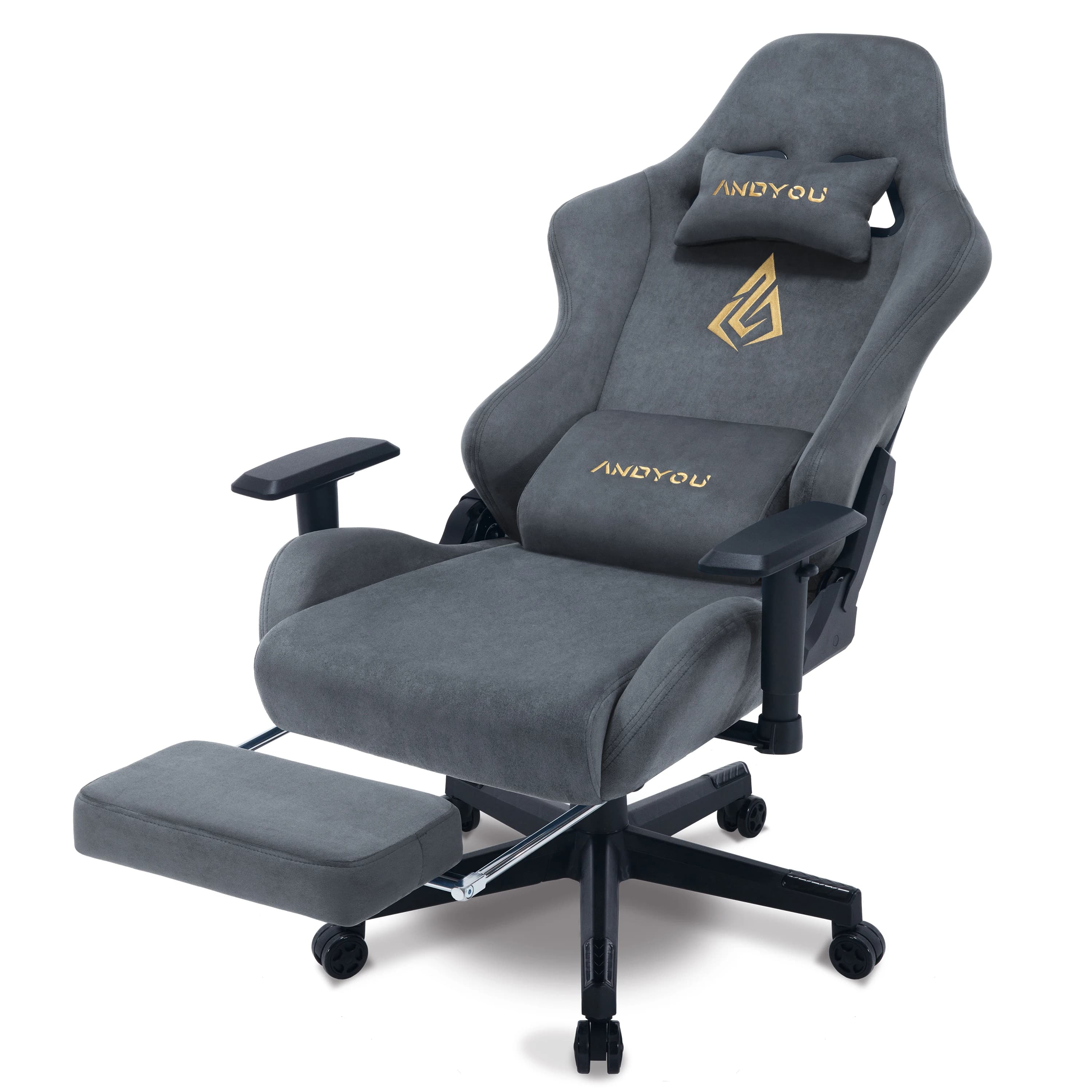 Sedia da gioco Andyou, sedia da Computer con poggiapiedi, poggiatesta, supporto lombare, sedia ergonomica per PC regolabile in altezza