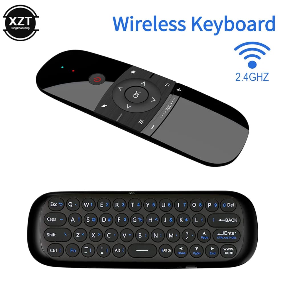 Wechip W1 Air Mouse 2.4G Tastiera wireless Telecomando IR Apprendimento remoto Senso di movimento a 6 assi per Smart TV Android TV Box PC