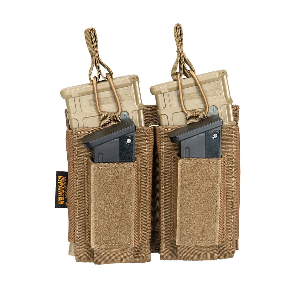 Eccellente Portacaricatore Tattico ELITE SPANKER Molle per AK M4, Borsa per Caricatori di Pistola, Doppio Portacaricatore, Accessori per Paintball