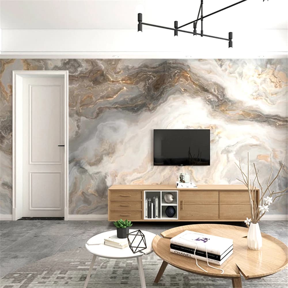 Personalizzato Nordic lusso imitazione marmo arte carta da parati TV sfondo sfondi per soggiorno divano murale 3D carta da parati decorazioni per la