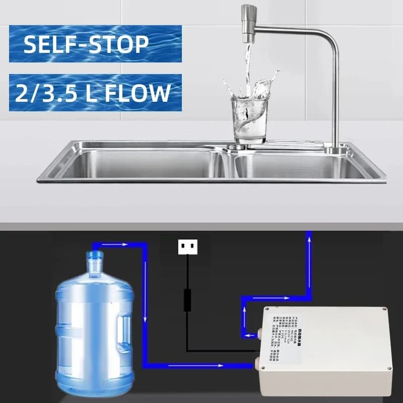 Pompa acqua elettrica 12V per sistema di erogazione dell'acqua per roulotte 2L/min 3.5L/min Pompa di aspirazione automatica per rubinetto da cucina