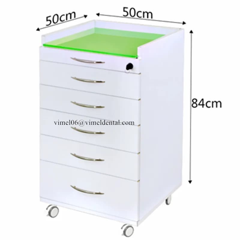 Carrello mobile per armadietto dentale medico Carrello per clinica ospedaliera Mobili infermieristici Armadietto scorrevole a 5 cassetti con ruota di