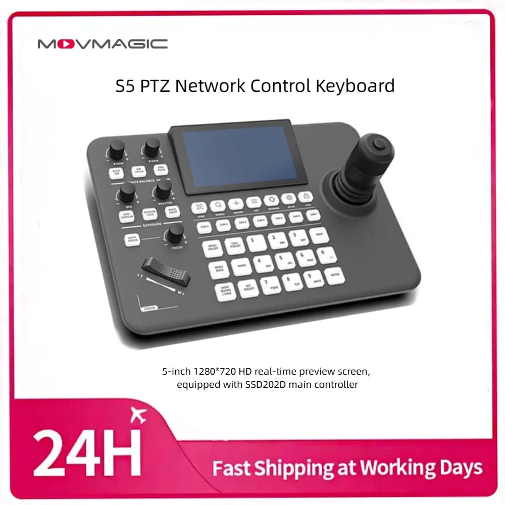 Mixer Video Professionale a 5 Canali M4E con Supporto 4K, HDMI, SDI, NDI, USB, Registrazione Integrata, Controller per Streaming Live Multi-Camera
