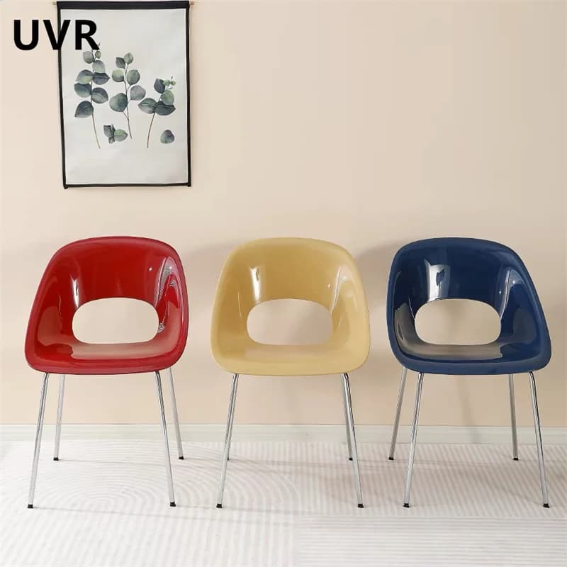 UVR Nuova Sedia Creativa di Lusso Leggero, Sedia da Pranzo con Schienale per Casa, Sedia da Bar Ristorante con Design Nordico Vuoto