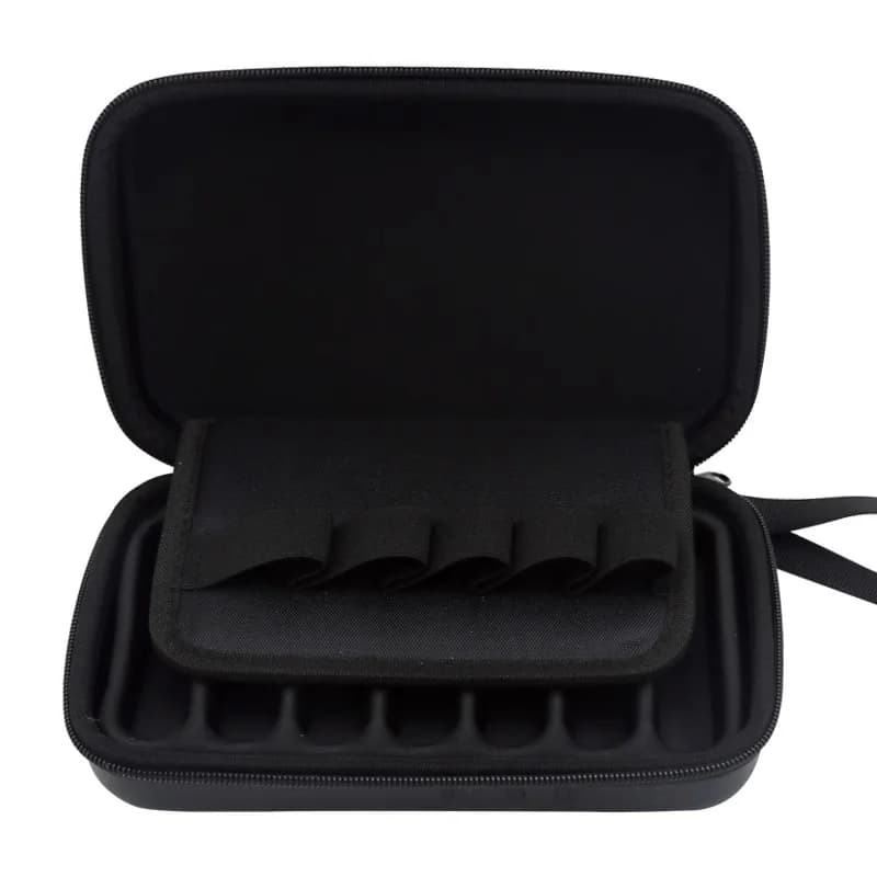 JDR Custodia per armonica Blues Arpa Armonica Box Borsa per organo a bocca diatonica a 10 fori Custodia per strumenti musicali senza armonica