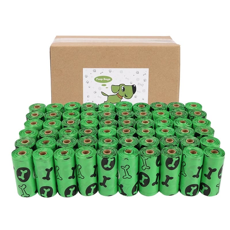 10 ~ 60 Rotoli Verde Arancione Sacchetto di Cacca di Cane Sacchetto di Rifiuti Dispenser per Il Trasportatore di Rifiuti per Cani All'aperto Casa