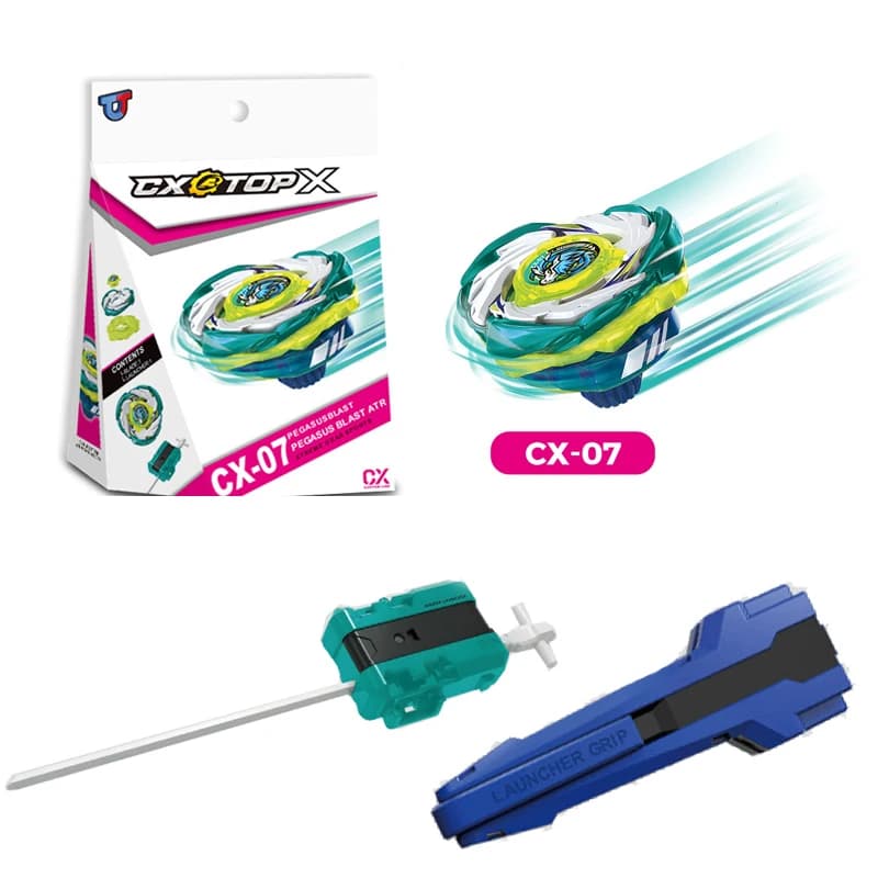 Bey X CX-07 Starter Pegasus Blast con Ripcord e set di impugnature Regalo di Natale di Halloween, gioco da battaglia giocattolo giroscopico