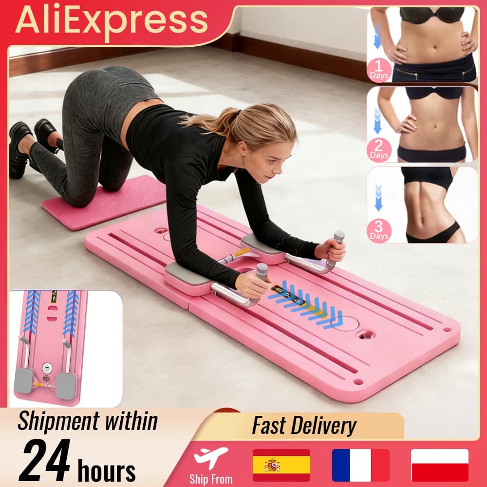 Tavola Fitness Multifunzionale, Tavola Addominale Pieghevole, Piattaforma per Flessioni, Tavola Pilates, Attrezzatura per Allenamento Core