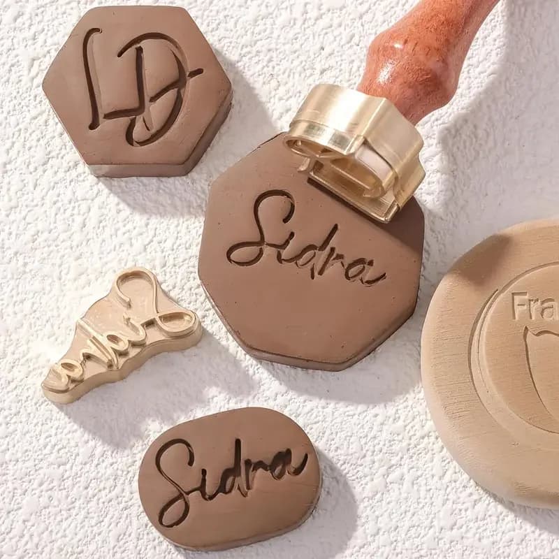 Timbro in argilla personalizzato per ceramica, timbro per sapone, regalo per ceramisti, timbri in polimero, timbri per ceramica, timbro