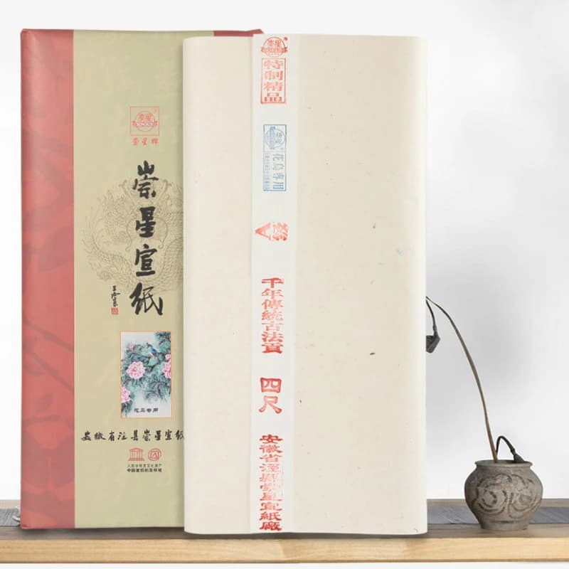 100 fogli di legno di sandalo corteccia Xuan carta per adulti paesaggio cinese pittura a inchiostro speciale carta Xuan grezza addensare Tanpi carta
