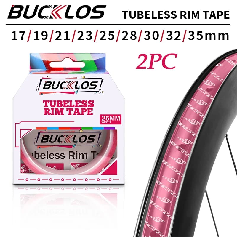 BUCKLOS Nastro per cerchioni tubeless per bici Resistenza all'usura Striscia per cerchioni tubeless per biciclette Nastro adesivo ermetico per ruote