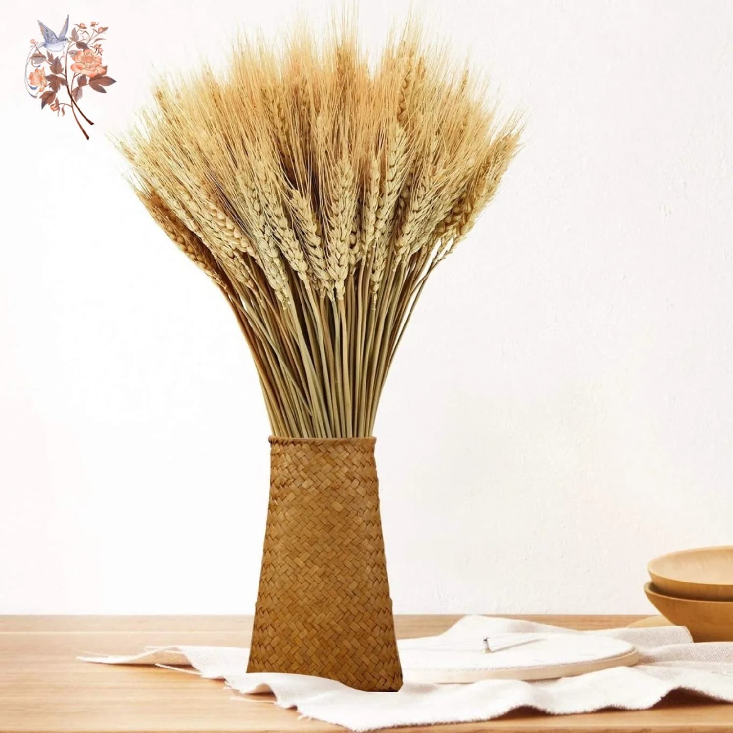 50/100 pz vero grano orecchio naturale essiccato coda di coniglio erba Boho fiori secchi decorazione della festa nuziale casa fai da te Bouquet