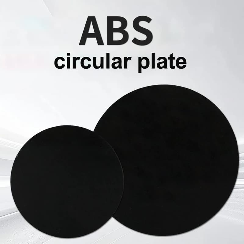 Lastra in ABS nero, lastra sottile in plastica, disco circolare, lastra circolare in plastica ABS, diametro 80~350 mm