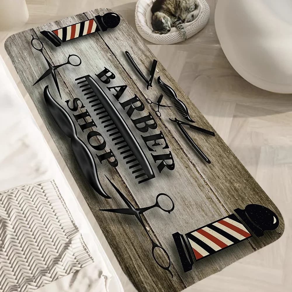 Barber Shop ingresso zerbino tappeto da bagno zerbino personalizzato tappeto nel soggiorno stuoie Modern Home Decor pavimento tappeti bagno