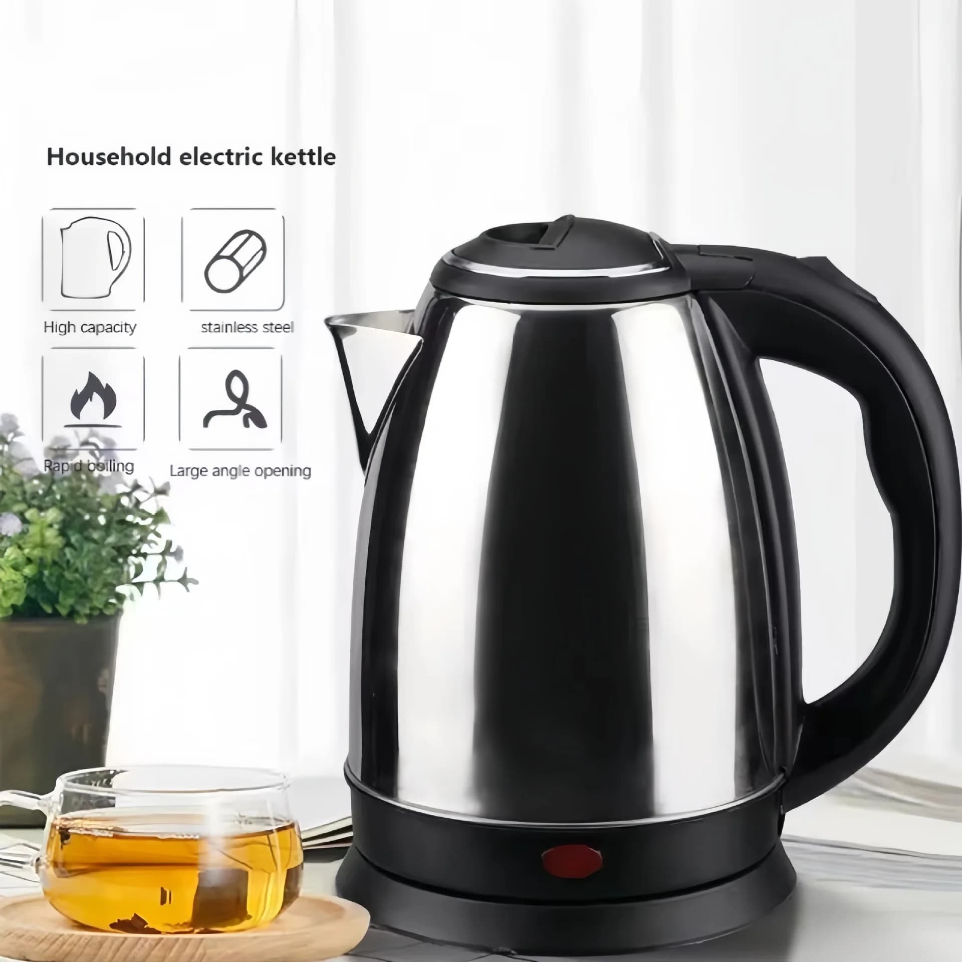 Bollitore Elettrico di Grande Capacità in Acciaio Inossidabile