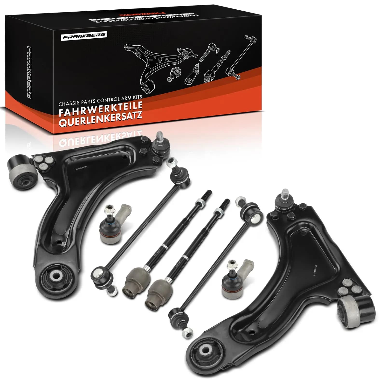 Set di bracci di controllo Frankberg da 8 pezzi per asse anteriore sinistro e destro per Opel Combo box/MPV Tour Corsa C 24428978