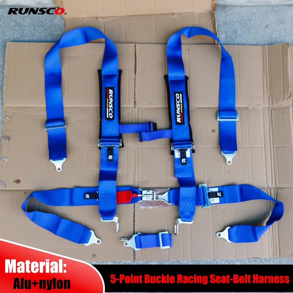 Cintura di sicurezza per imbracatura da corsa universale montaggio di fissaggio a 5 punti cintura di sicurezza da corsa in Nylon a sgancio rapido da 3