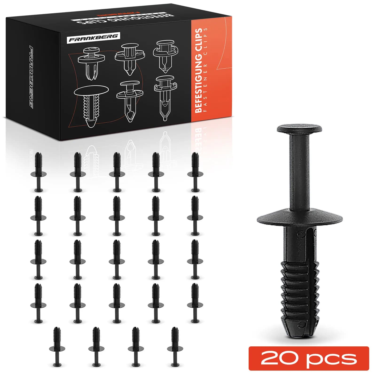Frankberg 20x clip di fissaggio paraurti per BMW E30 E34 E36 E38 E39 E46 E60 E53 22401 51111964186