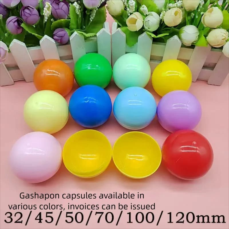 20 Pezzi 32/45/50/65/70/75/100mm Gusci a Forma di Uovo Colorati Vuoti in Plastica Sfere Cave in PP Palline per Lotteria per Giochi di Festa
