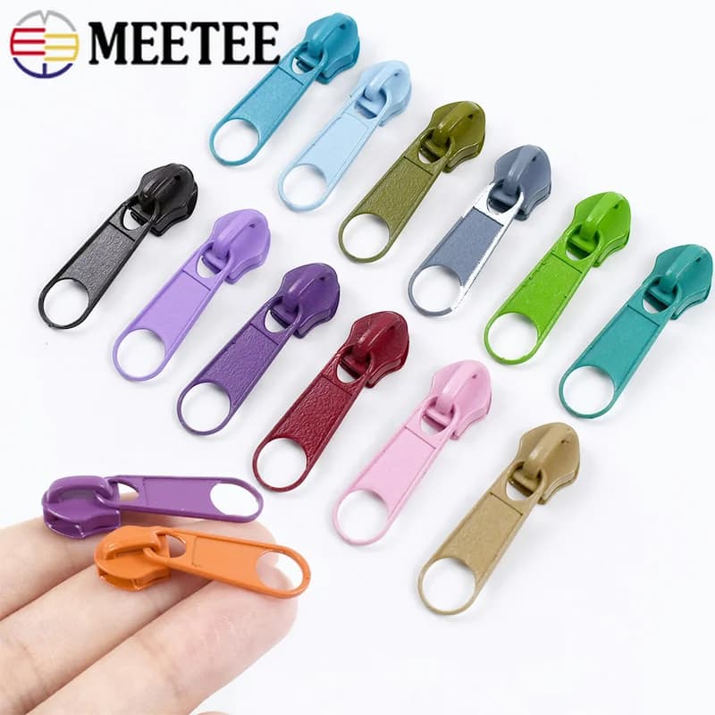50-100 pezzi 3 #   5 #   Cursori per Cerniere in Nylon, Tiranti per Cerniere di Borse e Vestiti, Kit di Riparazione per Cerniere di Zaini e Tasche,