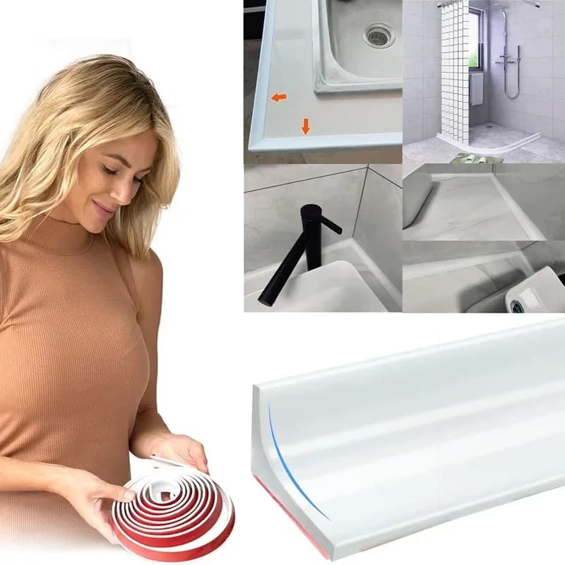 Tappo per acqua da bagno in silicone autoadesivo flessibile flessibile flessibile striscia di ritenzione dell'acqua blocco di separazione asciutta e
