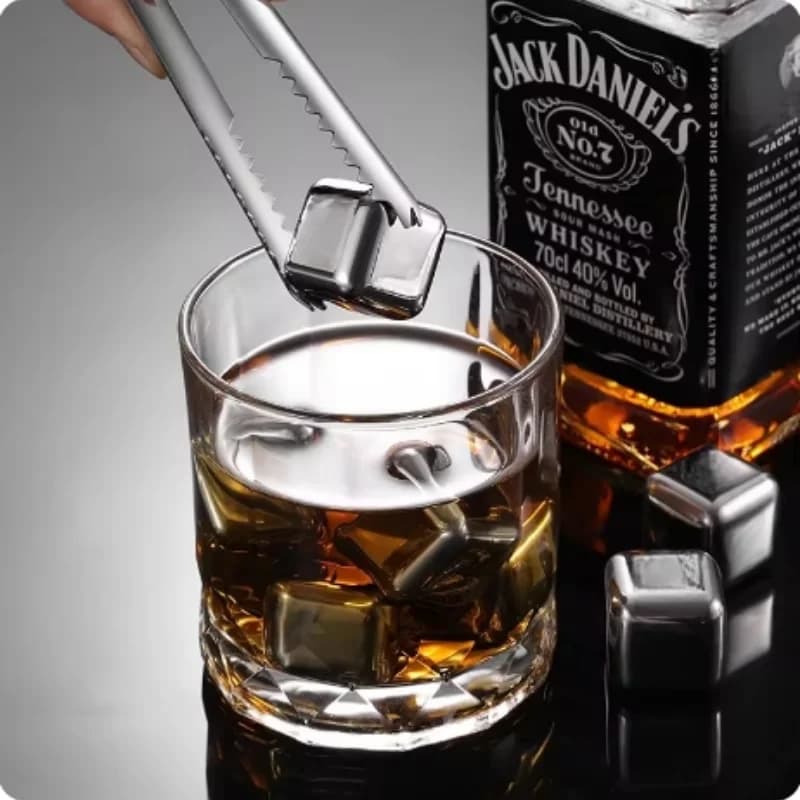 4/8PCS pietre di whisky riutilizzabili cubetti di ghiaccio in acciaio inossidabile dispositivo di raffreddamento del vino a congelamento rapido pellet