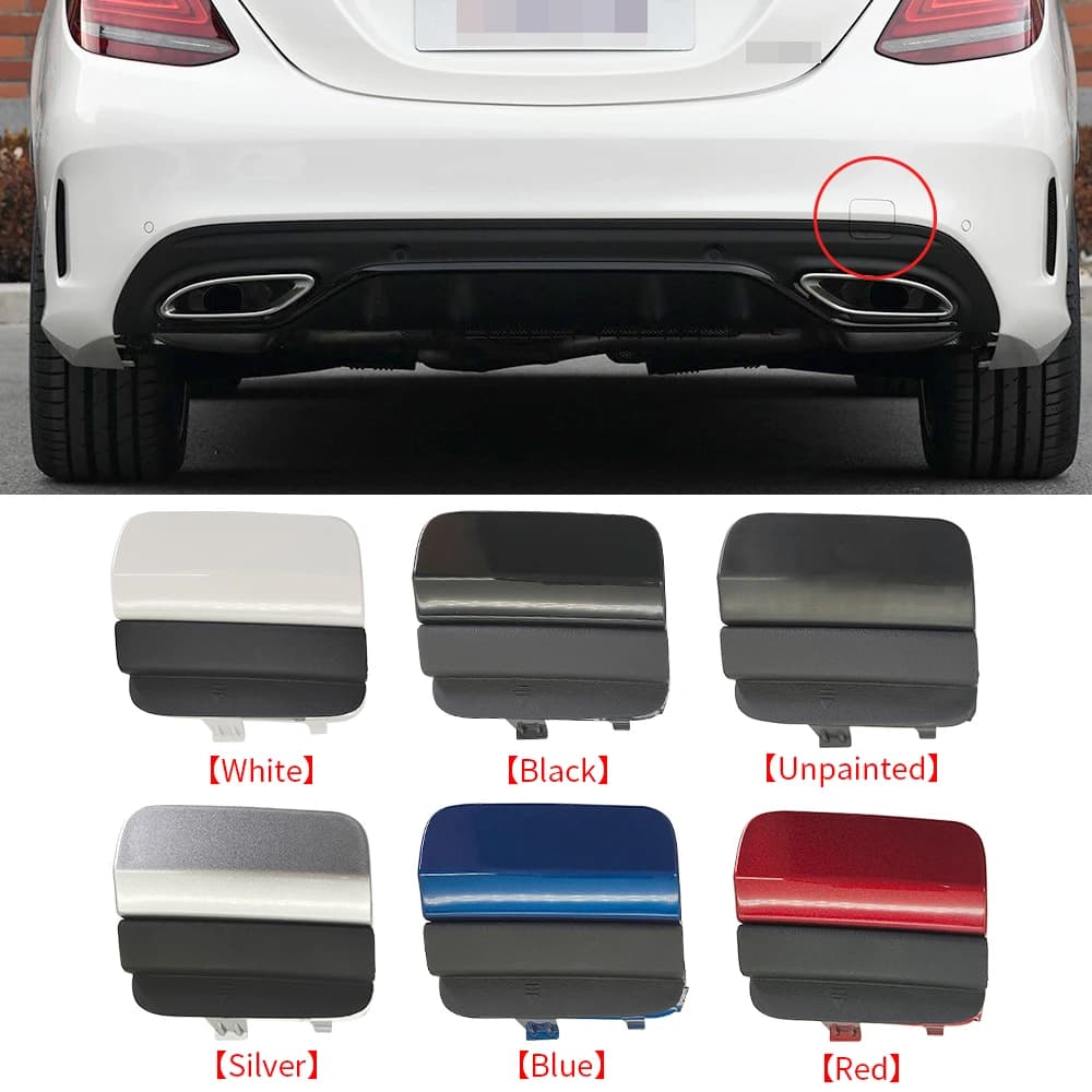Per Mercedes W205 Auto Paraurti Posteriore Gancio di Traino Tappo di Copertura Bianco Per Benz Classe C Sport 2019-2021 C180 C200 C220 C250 C300