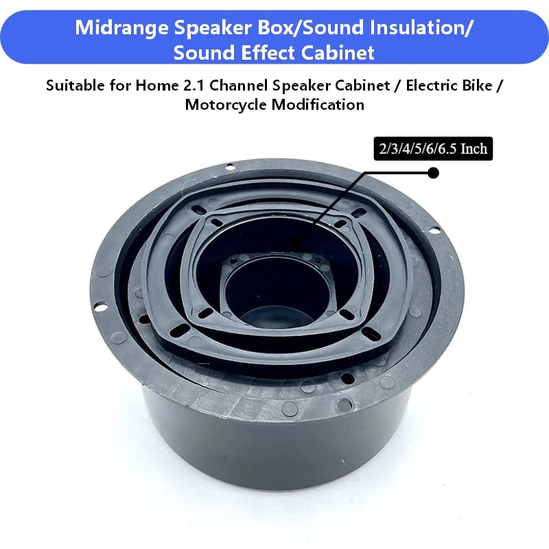 Cassa Altoparlante Impermeabile da 2/3/4/5/6/6.5 Pollici con Griglia, Box Midrange con Diaframma Bass per Modifica Scooter Elettrico