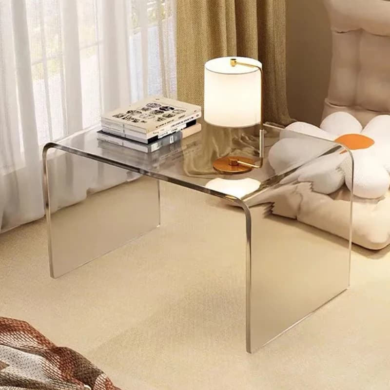 Tavolini da caffè moderni in acrilico tavolino da salotto trasparente per soggiorno tavolini da centro minimalisti Design mobili da tavolo da tè