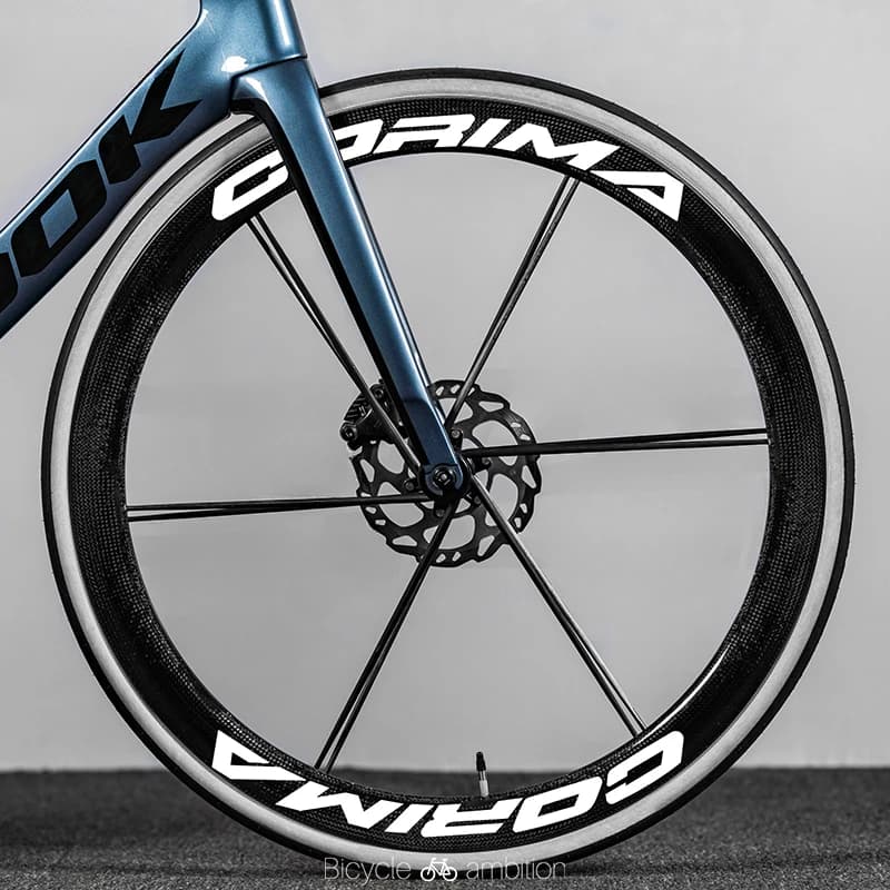 CORIMA MCC47 Adesivi per set di ruote Adesivo per ruote per bici da strada Decalcomanie per cerchioni per biciclette Pellicola decorativa impermeabile