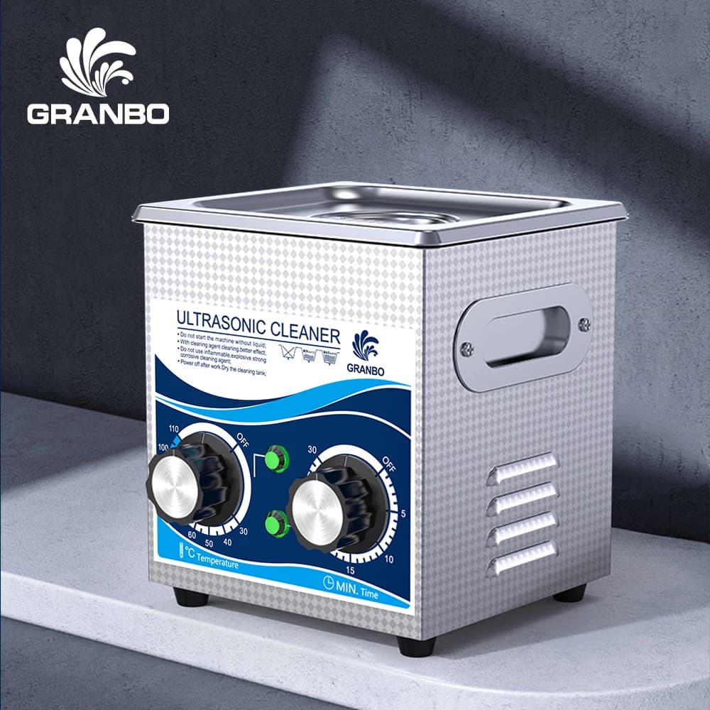 Granbosonic 1L 60W/120W Pulitore ad ultrasuoni Macchina in acciaio inossidabile con timer riscaldatore Occhiali per gioielli per la casa