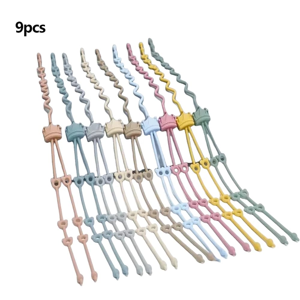 1/3/9 pezzi ciuccio in silicone catena ciuccio bottiglia massaggiagengive giocattoli prevenzione della perdita per articoli da trasporto per bambini