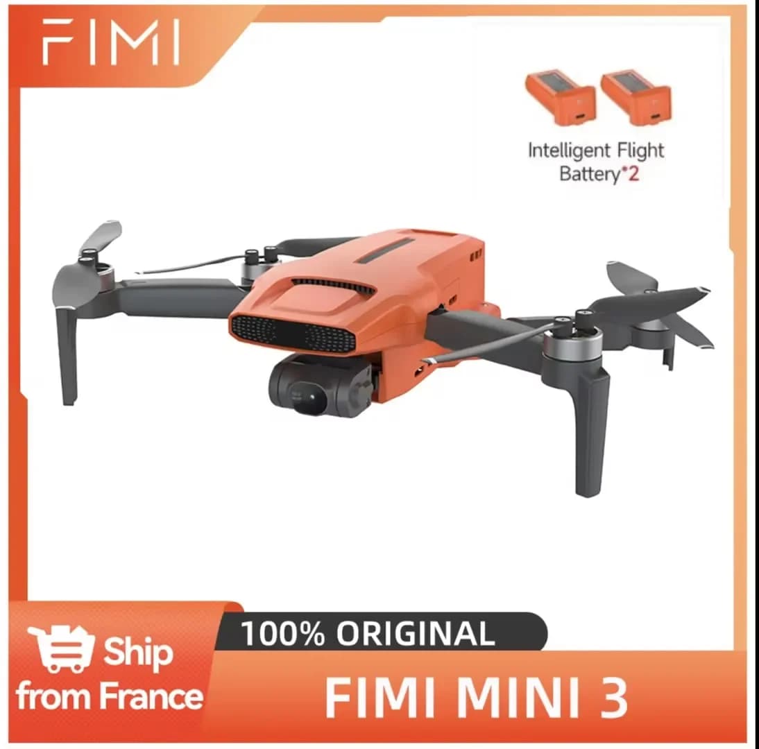 Drone FIMI MINI 3 Fly Combo 4K Professionale 60fps Video Notturno AI Portata 9km Fotocamera con Gimbal a 3 Assi Droni RTF RC Quadricottero 2 Batterie