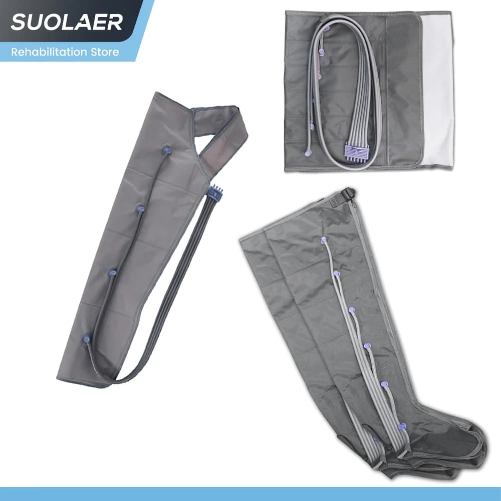 Accessori per massaggiatore a compressione d'aria a 6 camere Set di pressoterapia professionale per gambe, mani e vita Migliora la circolazione