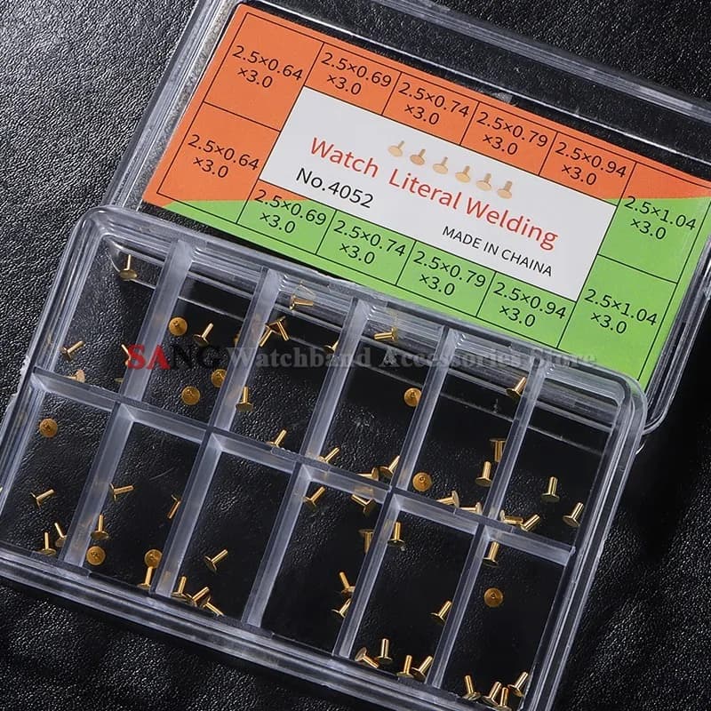 Kit di Strumenti per Riparazione Orologi con Perno di Fissaggio in Rame da 0,6 mm, Piedino per Quadrante Universale, Diametro Perno Quadrante