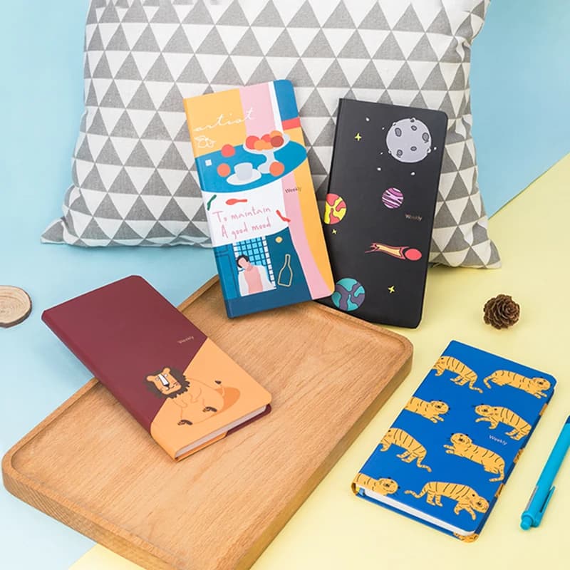 Kinbor Cute Weeks Plan Piccolo taccuino 20 Stili Handpad Libro Libro Tascabile Todolist Mini Hand Account Book Record Book per la scuola