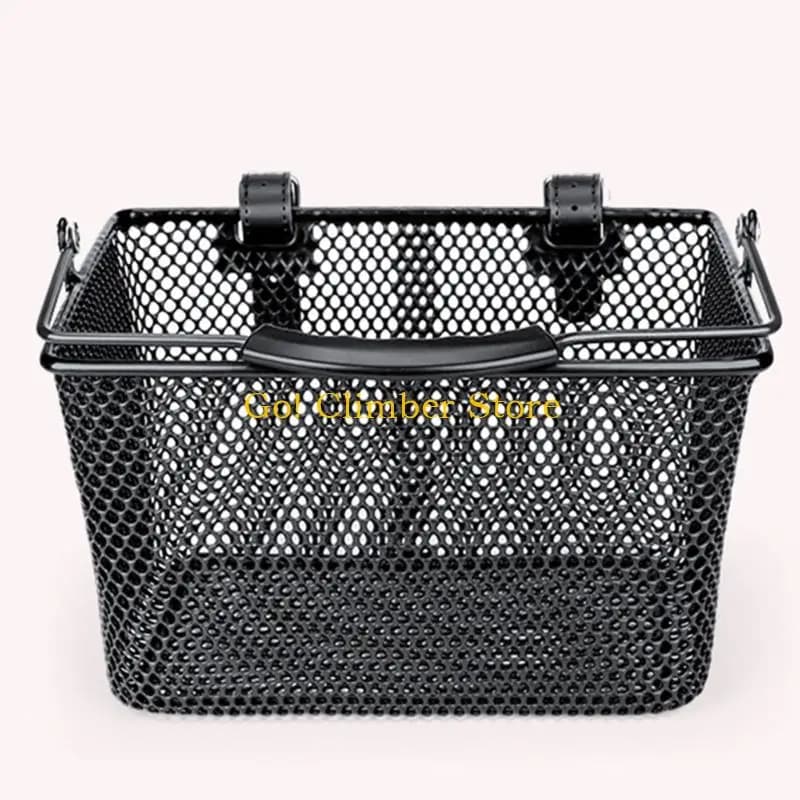 Q84C Cestino per bici staccabile in metallo Maniglia con impugnatura ergonomica Cestino portaoggetti resistente alle intemperie