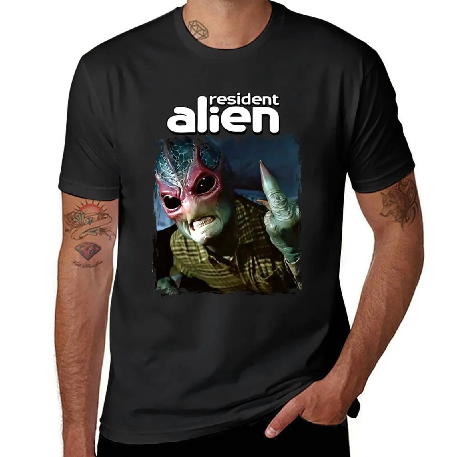 Creative mystery Science Fiction Good Resident Alien Series regali carini t-shirt top vestiti estivi magliette divertenti da uomo