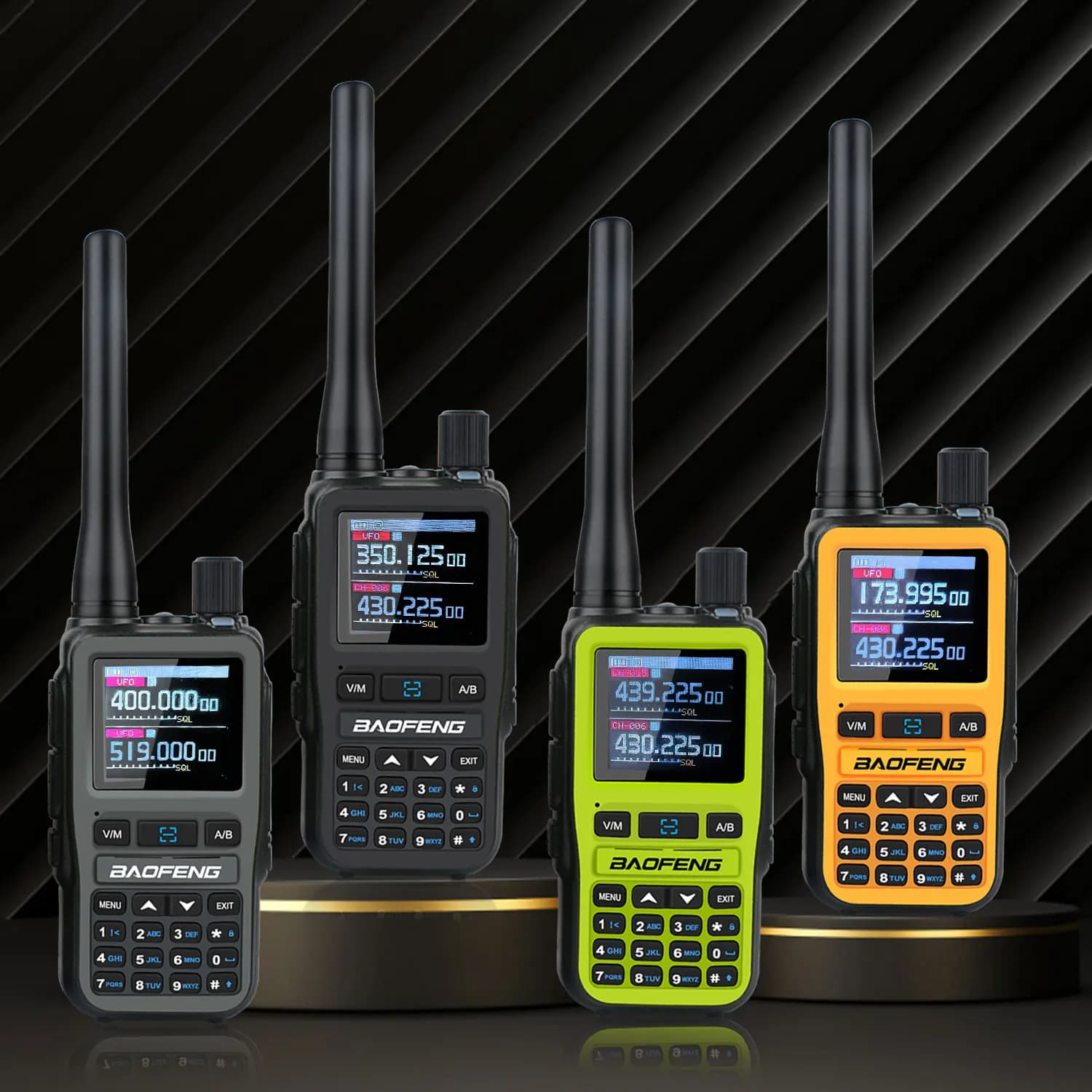 UV-5R mini Baofeng Walkie Talkie Multi-Band Type-C Carica 5W 1.4 "TFT Display a colori Doppio programma wireless PTT Mini Radio 5RMINI